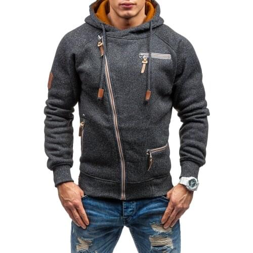2020 Winter Zipper Mens Fleece Sweater Coat Thick Patchwork Cardigan Knitted Jackets Men Fashion Sweater Men Outwear