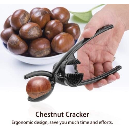 Stainless Steel 2 in 1 Quick Chestnut Clip Walnut Pliers Metal NutCracker Sheller Nut Opener Cutter Gadgets Kitchen Tools