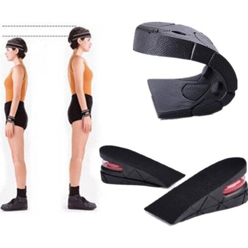 Men and Womens Height Increasing 4.5 CM Air Cushion Invisible Elevator Shoe Pads Lift Insoles Hidden Heel Inserts 2 Layers