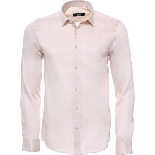 Ivory Slim Fit Long Sleeve Shirt