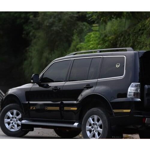 Stainless steel window trim window garnish pillar cover trim for Mitsubishi Pajero V93 V97 2009-2018