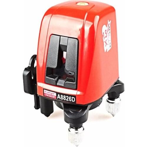 Portable A8826D Laser Level 2 Red Lines 1 Point Tape Measure 360 Degree Self- Leveling Cross Distance Meter Mini Laser with Bag