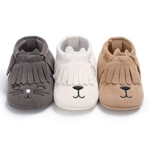 Infant Toddler Newborn Baby Girls Boys Casual Shoes Tassel Soft Suede Shoes Kawaii Animal Pattern Moccasin Shoes