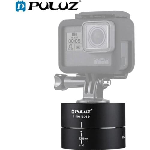 PULUZ Camra Time lapse 360 Panoramic Panning Rotation 120 Minutes For Gopro Stabilizer Tripod Head 1/4 screw Adapter Timelapse