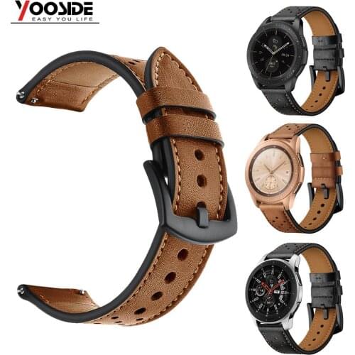 YOOSIDE Premium Soft Genuine Leather Breathe Watch Band Strap for Samsung Galaxy Watch 46mm/42mm Smart Watch With Quick Release