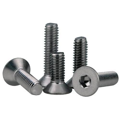 M4 Allen Screw Countersunk Flat Head Hex screws 304 Stainless Steel Hexagon Countersunk Bolts 5mm-18mm Length