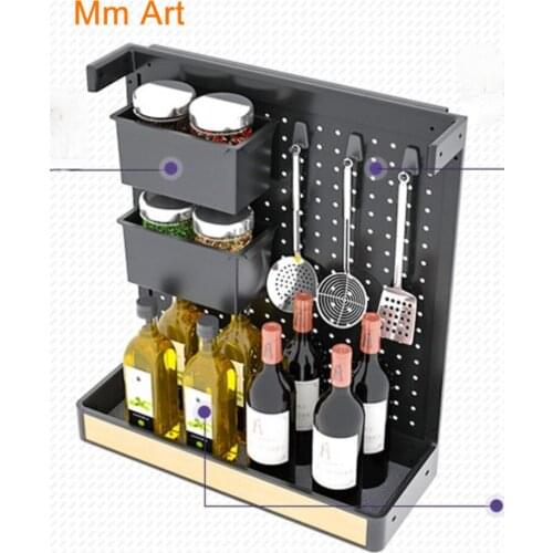 Cabinet Seasoning Basket Aluminum Alloy Drawer-Type Single-Layer Narrow Cabinet Pull Damping Hook