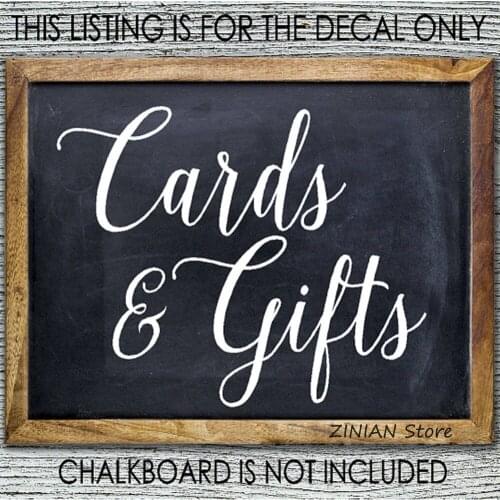 Wedding Cards and Gifts Decals for Gift Table Removable Wedding Decoration Stickers Sign Reception DIY Decal Z019