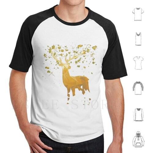 Glowing Reindeer T Shirt Cotton Men Diy Print Glow In The Dark Reindeer Caribou