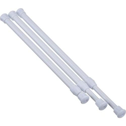 Curtain Rail Pole Rod Telescopic Tension High Carbon Steel Extendable For Bathroom J2Y