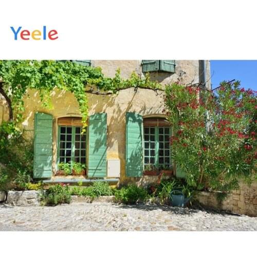 Yeele Spring Flowers Retro Yard Window Baby Portrait Photophy Backdrops Custome Vinyl Photographic Backgrounds For Photo Studio