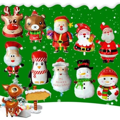 YADA INS Santa Claus Shape Balloons Christmas Deer Balloon Party Celebration Decorations Kids Adult Cartoons Balloons BN200007