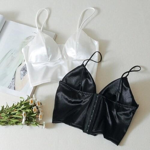 Women Sexy Crop Tops Tube Top Solid Color Chest Wrapped Chest Deep v Small Young Woman Wrapped Chest Strap Pad Underwear SA710