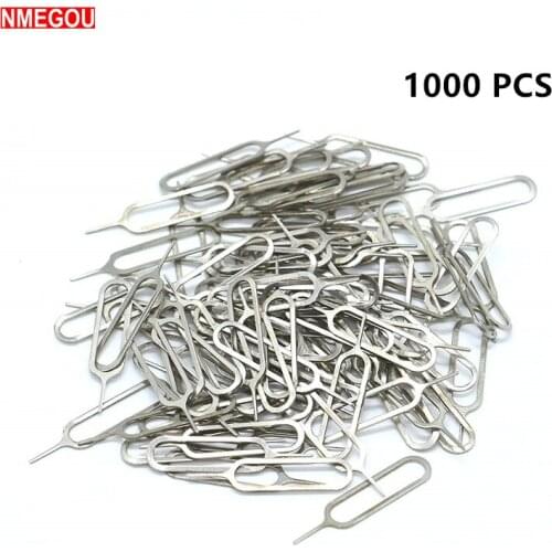 1000PCS for IPhone Sim Card Tray Open Eject Ejector Pin Key for IPhones X 8 7 6 Plus Huawei P20 P9 Pro Lite Samsung Galaxy S8 S9