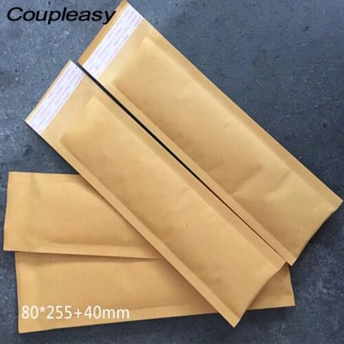 20Pcs/Lot 8x25.5cm Long Kraft Paper Courier Bag Self Seal Yellow Mail Packaging Bubble Mailers Padded Envelopes