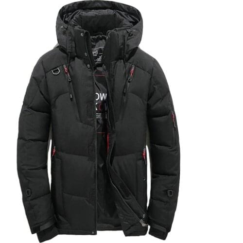 2019 High Quality Winter Warm Thicken Zipper Coats Mens Hooded Parkas Casual Male Slim Multi-Pockets Overcoat Four Color Jackets