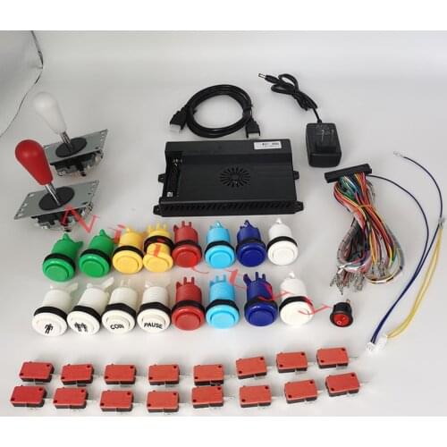 2021 New 3D Pandora Saga EX 8000 in 1 Box WIFI DIY Kit 2 Playes Arcade Game Cabinet 8 Way Joystick Switch Type Push Button