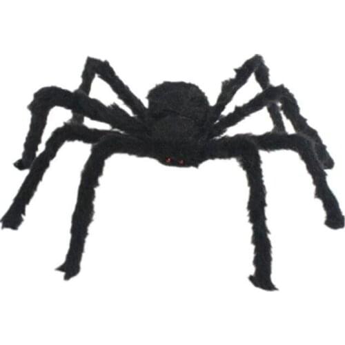 30/50/75/90/125cm Halloween Plush Spider Horror Giant Black Plush Spider Party Props Decoration Haunted House Garden Props Decor