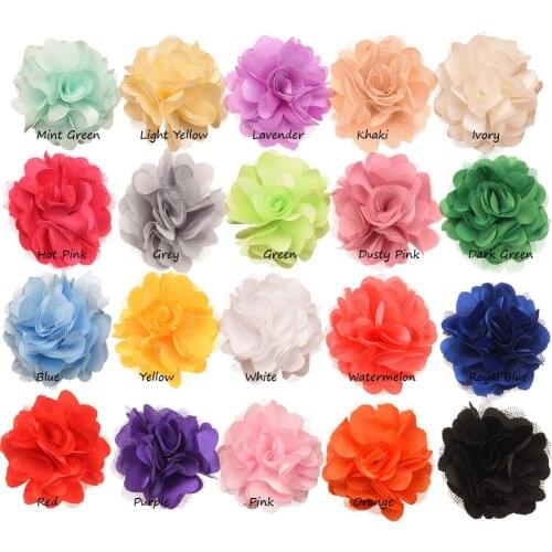 360PCS 5CM Satin Flower Kawaii Hair Accessories for Baby Girls Hairclip Making Barrette Hair Bows Supplies for Headband