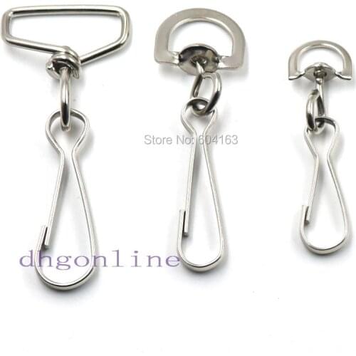 50 Pcs 51 65 69mm Swivel Split Hooks Clip Snap Purse Clasp Spring Sewing puller Ring