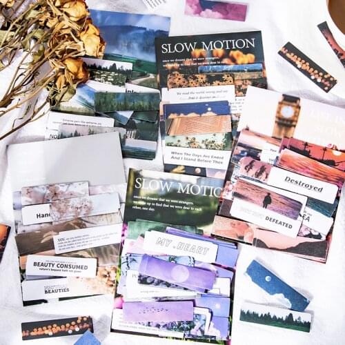 60 pcs/pack Life Slow Motion Series Decorative Stickers Scrapbooking diy Stick Label Diary Stationery Album Journal ins Stickers