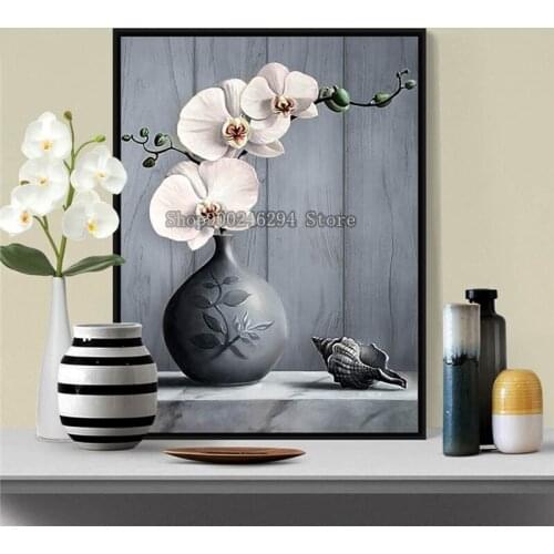 5D Diamond Painting Full Square round drill orchid Flower Diamond Mosaic Embroidery Sale Rhinestone Picture New art FF035