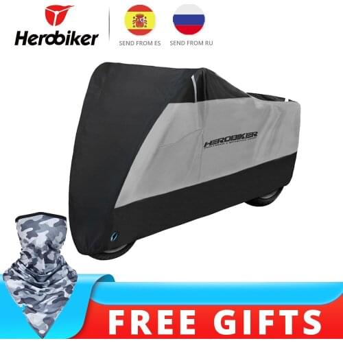 HEROBIKER Biker Cover Waterproof Motorcycle Cover Moto Motorbike Scooter Cover Raincoat Dustproof Moto Protection M-4XL