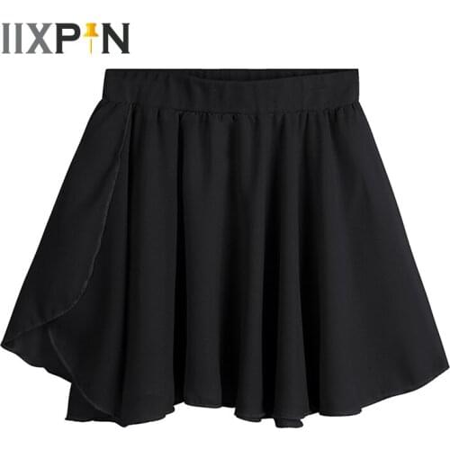 Kids Girls ballet skirt Dance Costumes gymnastics leotard for girls Basic Classic Chiffon Mini Pull-On Wrap Skirt ballet dress