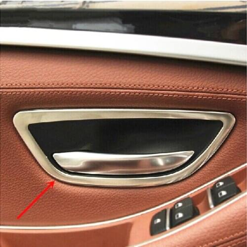 For BMW F10/F18 520 525LI 2014 2015 2016 2017 4pcs Car Interior Door Handles Bowl Cup Cover Trim Bezel Protectors Decoration