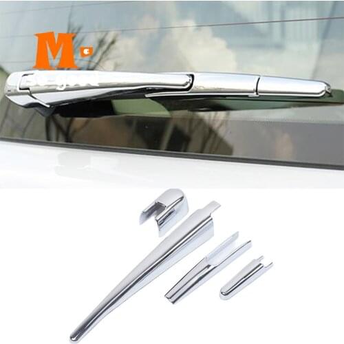 For NIssan Patrol Armada Y62 2017 2018 Accessories 4pcs ABS Chrome Car Rear Wiper Cover Trim