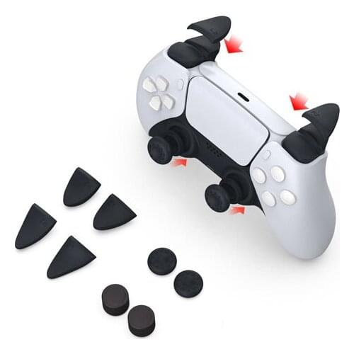 For PS5 Game Controller Trigger Key Protection Button Non-slip Rocker Cap PS5 Protection Cap 8-in -1 Set