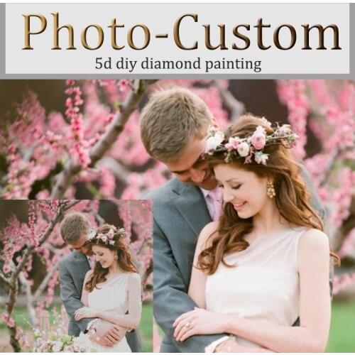 Photo custom Private customDIY Diamond embroidery 5D diamond Painting Cross Stitch 3D square Rhinestone mosaic decoration gift c