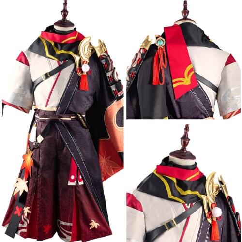 Genshin Impact Kazuha Cosplay Costume Outfits Halloween Carnival Suit