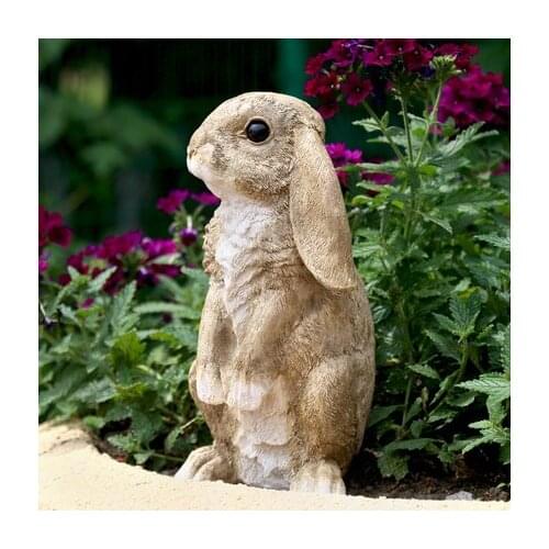 Simulation rabbit villa garden courtyard decorations outdoor ornaments cartoon animal modeling resin furnishings free shipping