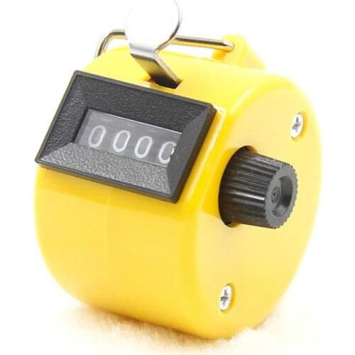 Clicker 4 Digit Number Counters Plastic Shell Hand Finger Display Manual Counting Tally Clicker Timer Soccer Golf Counter