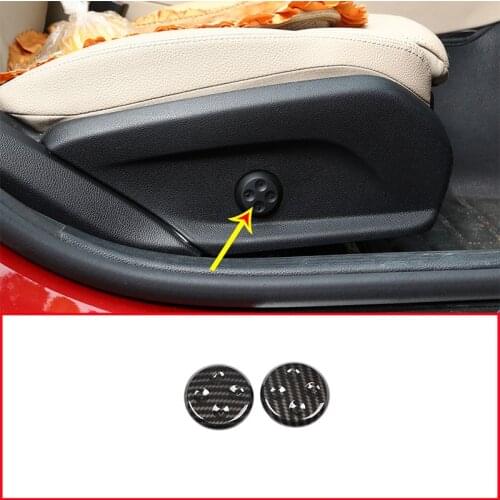 2pcs Carbon Fiber Car Seat Adjust Switch Button Cover Trim For Mercedes Benz GLC/CLS/E/C Class W205 W212 W213 Car Accessories