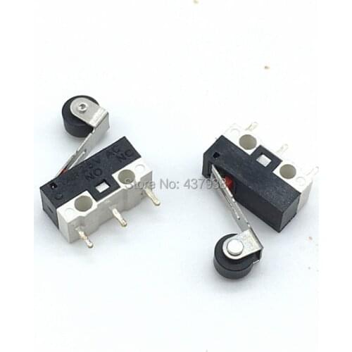 10pcs Limit Switch Push Button Switch 1A 125V AC Mouse Switch 3Pins Micro Switch with Wheel Handle