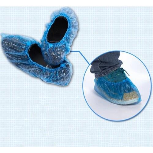 Hot New Rain Waterproof Shoe Covers Disposable Blue Shoe Covers 100pcs For Home Hotel Company