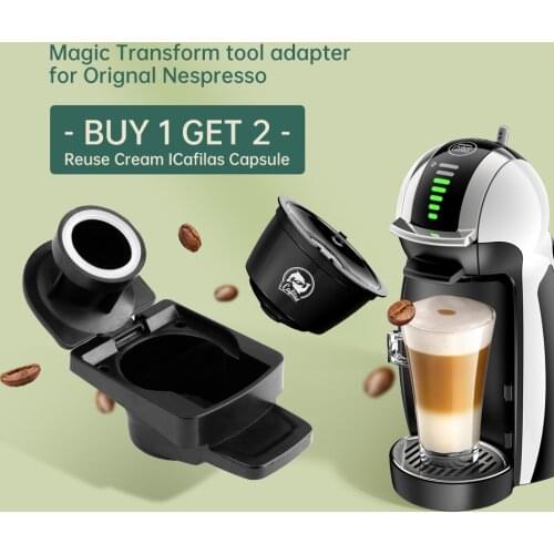 Reusable Capsule Adapter for Nespresso Coffee Capsules Convert with Dolce Gusto Coffee Stainless Steel Machine Accessories