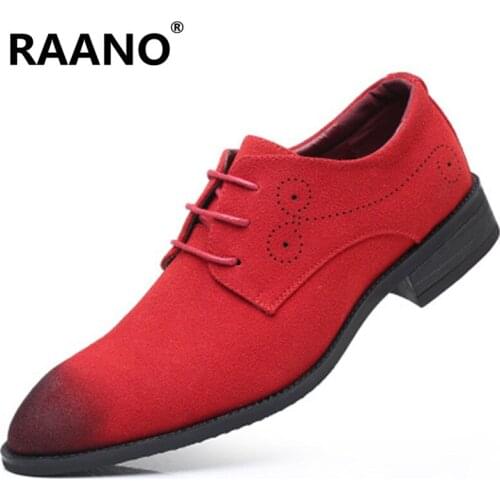 MaleFashion Men Suede Leather Casual Shoes Spring Autumn Men Flats Lace Up Male Oxfords Men Soft Leather Shoes Chaussure Homme