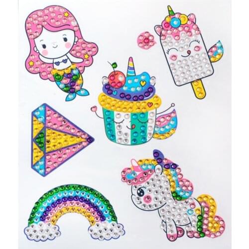 6Pcs Rainbow 5d Diamond Painting Kits Animal Laser Diamond Mosaic Embroidery Cross Stitch Home Decor DIY Craft Kids Gift