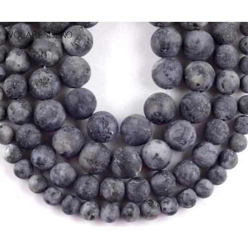 Natural Dull Polish Matte Labradorite Minerals Stone Round Loose Beads For Jewelry Making 4mm-12mm Spacer Beads Diy Bracelet 15"