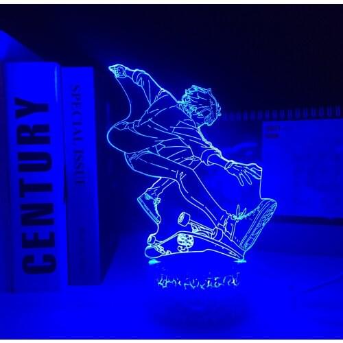 SK8 The Infinity Langa Anime LED Crake Helix Base Night Light for Bedroom Decor Nightlight Kids Brithday Gift Manga Room 3D Lamp