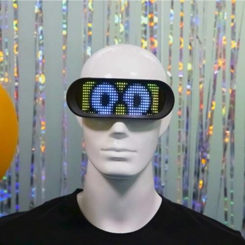 RGB Bluetooth Led Party Glasses APP Control Shield Luminous Glasses USB Charge DIY Quick Flash Led Shining Glasses Eye Patch