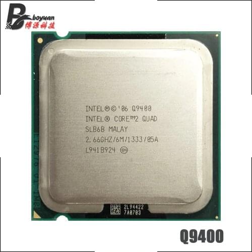 Intel Core 2 Quad Q9400 2.6 GHz Quad-Core CPU Processor 6M 95W 1333 LGA 775