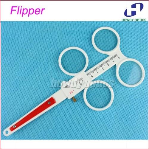 Adjustable PD Scale Plastic 4-Lens Confirmation Test Flipper Ophthalmic Flipper 8 Diopters