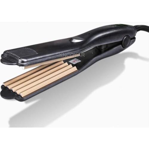 Professional Crimper Ceramic Corrugated Curler Curling Iron Hair Straightening wide plates Wave Hair