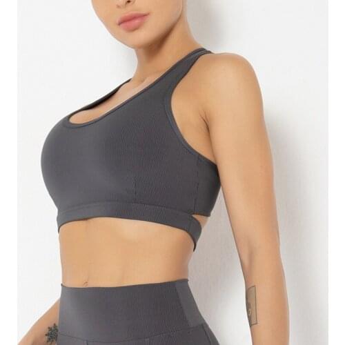 Shi Nuoxuan beauty back sports underwear women gather shockproof running fitness yoga bra sports vest