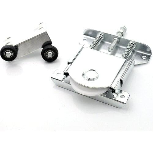 1pc Heavy Duty Furniture Wardrobe Sliding Door Pulley Push-Pull Wheel Door Hanging Wheel track groove accessories Free Slotted