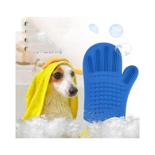 Pet Silicone Bath Brush Gloves Teddy Five Fingers To Hair Removal Brush Cleaning Supplies Dog Bath Massage Brush